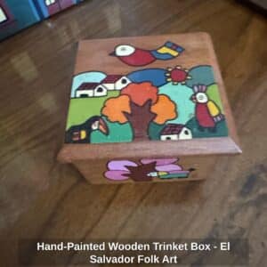 Hand-Painted-Wooden-Trinket-Box-El-Salvador-Folk-Art-1