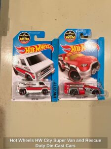 Hot-Wheels-HW-City-Super-Van-and-Rescue-Duty-Die-Cast-Cars-1