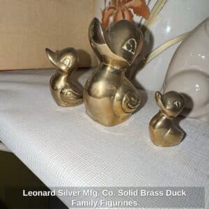 Leonard-Silver-Mfg.-Co.-Solid-Brass-Duck-Family-Figurines-1