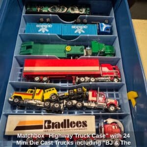 Matchbox-Highway-Truck-Case-with-Mini-Die-Cast-Trucks-including-BJ-The-Bear-Kenworth-K-second-image-1