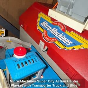 Micro-Machines-Super-City-Action-Center-Playset-with-Transporter-Truck-and-Blue-Truck-second-image-1