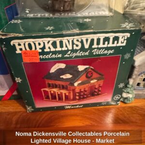 Noma-Dickensville-Collectables-Porcelain-Lighted-Village-House-Market
