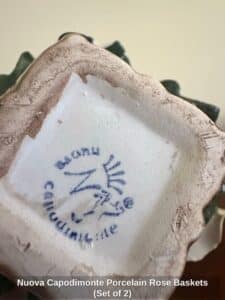 Nuova-Capodimonte-Porcelain-Rose-Baskets-Set-of-second-image-1