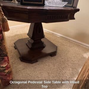Octagonal-Pedestal-Side-Table-with-Inlaid-Top-1