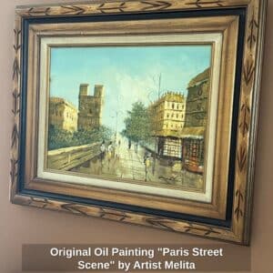 Original-Oil-Painting-Paris-Street-Scene-by-Artist-Melita-1