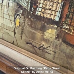 Original-Oil-Painting-Paris-Street-Scene-by-Artist-Melita-second-image-1