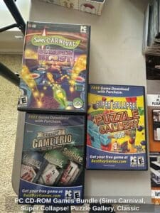 PC-CD-ROM-Games-Bundle-Sims-Carnival-Super-Collapse-Puzzle-Gallery-Classic-Game-Trio