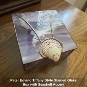 Peter-Eovino-Tiffany-Style-Stained-Glass-Box-with-Seashell-Accent-1