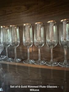 Set-of-Gold-Rimmed-Flute-Glasses-Mikasa-1