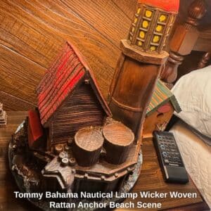 Tommy-Bahama-Nautical-Lamp-Wicker-Woven-Rattan-Anchor-Beach-Scene-second-image-1