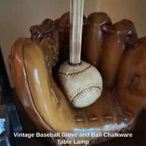 Vintage-Baseball-Glove-and-Ball-Chalkware-Table-Lamp-second-image-1