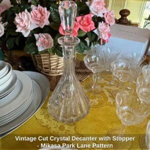 Vintage-Cut-Crystal-Decanter-with-Stopper-Mikasa-Park-Lane-Pattern-1