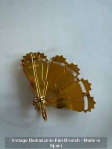 Vintage-Damascene-Fan-Brooch-Made-in-Spain-second-image