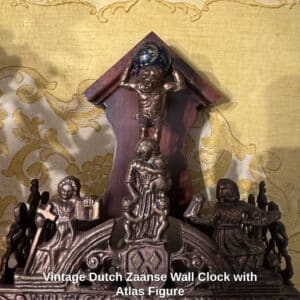 Vintage-Dutch-Zaanse-Wall-Clock-with-Atlas-Figure-second-image-1