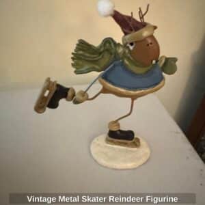 Vintage-Metal-Skater-Reindeer-Figurine