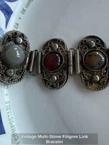 Vintage-Multi-Stone-Filigree-Link-Bracelet-second-image