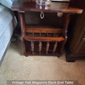 Vintage-Oak-Magazine-Rack-End-Table-1