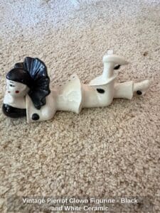 Vintage-Pierrot-Clown-Figurine-Black-and-White-Ceramic-1