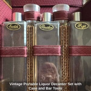 Vintage-Portable-Liquor-Decanter-Set-with-Case-and-Bar-Tools-second-image-1