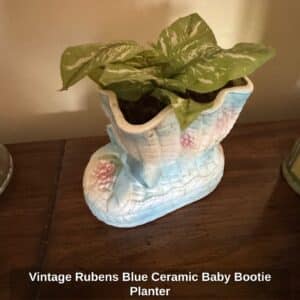 Vintage-Rubens-Blue-Ceramic-Baby-Bootie-Planter-1