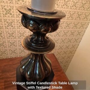 Vintage-Stiffel-Candlestick-Table-Lamp-with-Textured-Shade-second-image-1