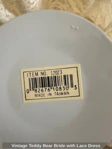 Vintage-Teddy-Bear-Bride-with-Lace-Dress-second-image-1