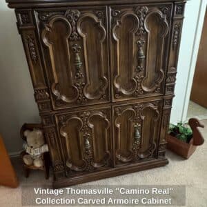 Vintage-Thomasville-Camino-Real-Collection-Carved-Armoire-Cabinet-1