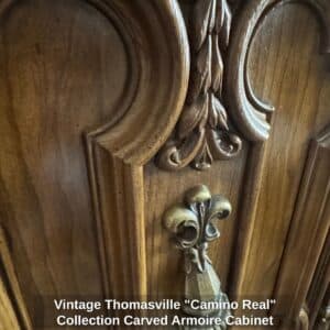 Vintage-Thomasville-Camino-Real-Collection-Carved-Armoire-Cabinet-second-image-1