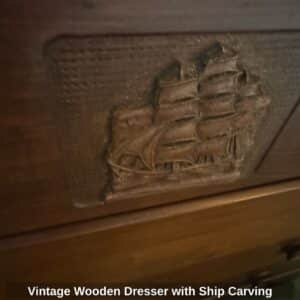 Vintage-Wooden-Dresser-with-Ship-Carving-second-image-1