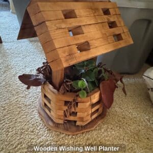 Wooden-Wishing-Well-Planter-1