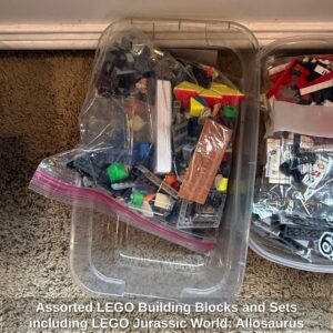 Assorted-LEGO-Building-Blocks-and-Sets-including-LEGO-Jurassic-World-Allosaurus-Baby-Dinosaur-Rescue-