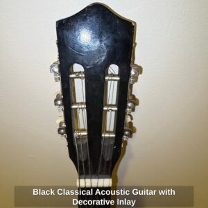 Black-Classical-Acoustic-Guitar-with-Decorative-Inlay-second-image