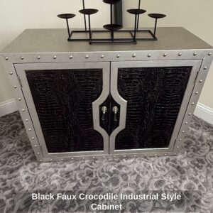 Black-Faux-Crocodile-Industrial-Style-Cabinet