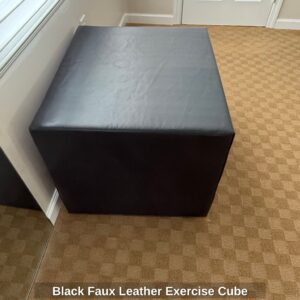Black-Faux-Leather-Exercise-Cube