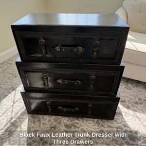 Black-Faux-Leather-Trunk-Dresser-with-Three-Drawers