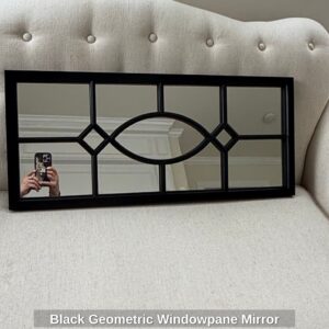 Black-Geometric-Windowpane-Mirror