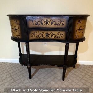 Black-and-Gold-Stenciled-Console-Table
