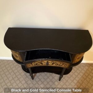 Black-and-Gold-Stenciled-Console-Table-second-image