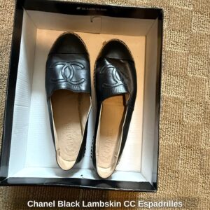 Chanel-Black-Lambskin-CC-Espadrilles-second-image