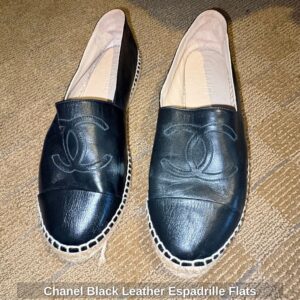 Chanel-Black-Leather-Espadrille-Flats