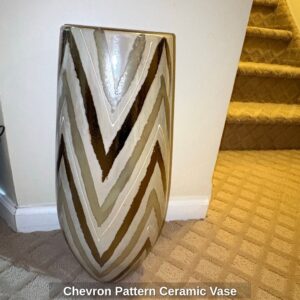 Chevron-Pattern-Ceramic-Vase