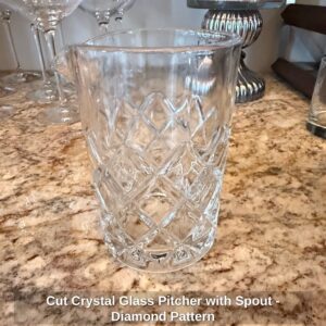 Cut-Crystal-Glass-Pitcher-with-Spout-Diamond-Pattern
