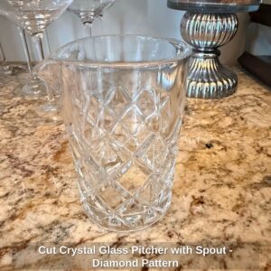 Cut-Crystal-Glass-Pitcher-with-Spout-Diamond-Pattern-second-image