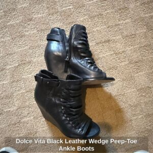 Dolce-Vita-Black-Leather-Wedge-Peep-Toe-Ankle-Boots
