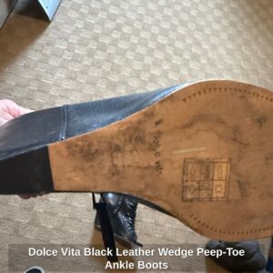 Dolce-Vita-Black-Leather-Wedge-Peep-Toe-Ankle-Boots-second-image