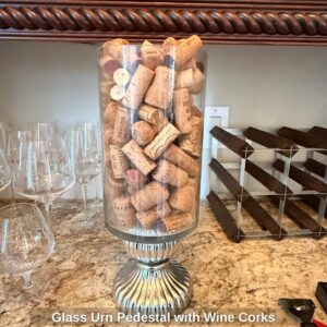 Glass-Urn-Pedestal-with-Wine-Corks