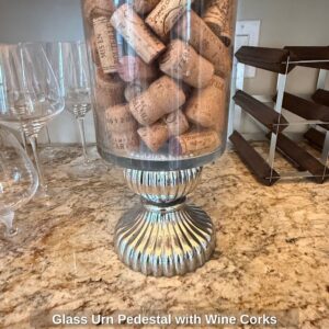 Glass-Urn-Pedestal-with-Wine-Corks-second-image