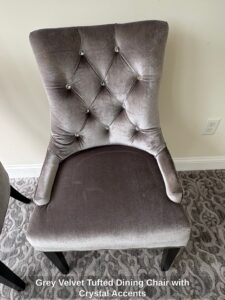 Grey-Velvet-Tufted-Dining-Chair-with-Crystal-Accents