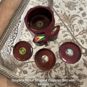 Guyana-Rose-Shaped-Coaster-Set-with-Holder-third-image