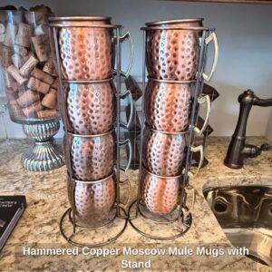 Hammered-Copper-Moscow-Mule-Mugs-with-Stand